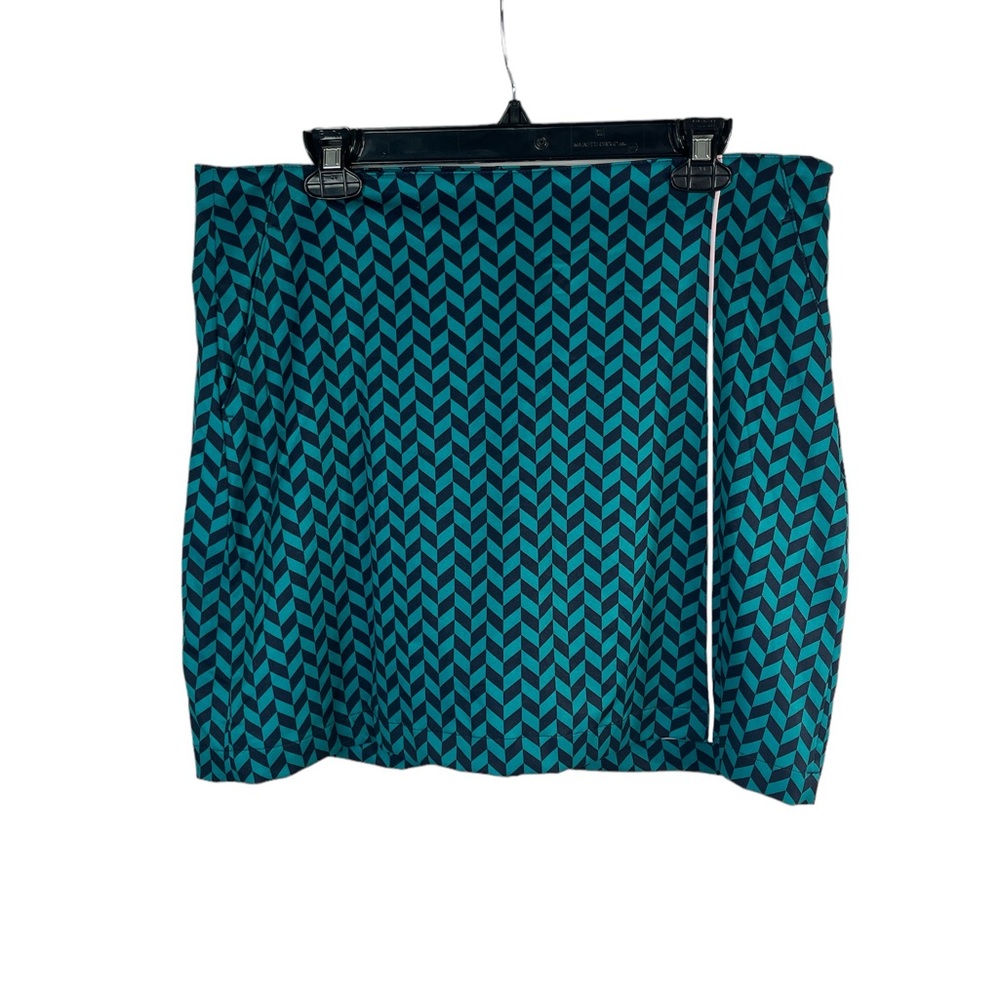 Lady Hagen woman’s blue and green patterned golf skirt skort size 10